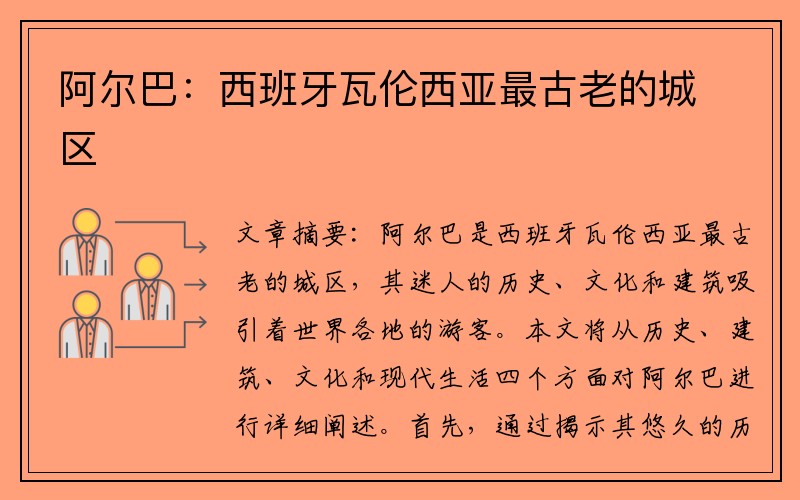 阿尔巴：西班牙瓦伦西亚最古老的城区